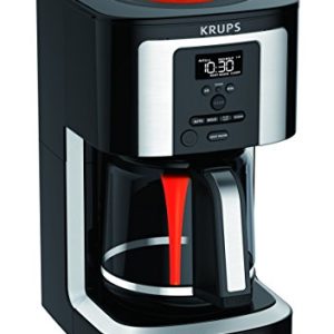 KRUPS, EC322, 14-Cup Programmable Coffee Maker, Professional Permanent Gold-Tone, Thermobrew Technology, Black